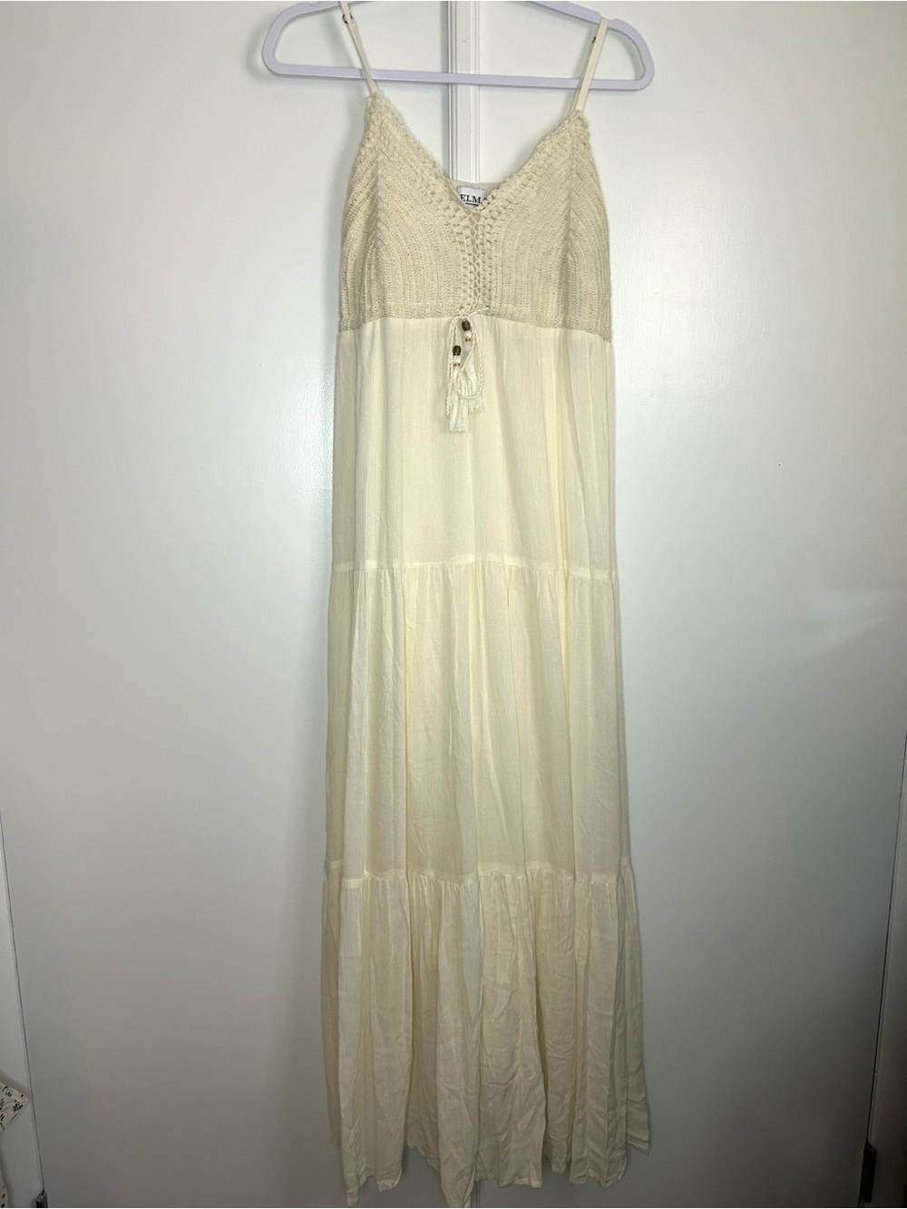 Crochet Top Flowy Maxi Dress - Picture 2 of 8